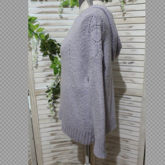 American Eagle Lavender Violet Hooded Sweater (263)🦋 - Picture 5 of 10